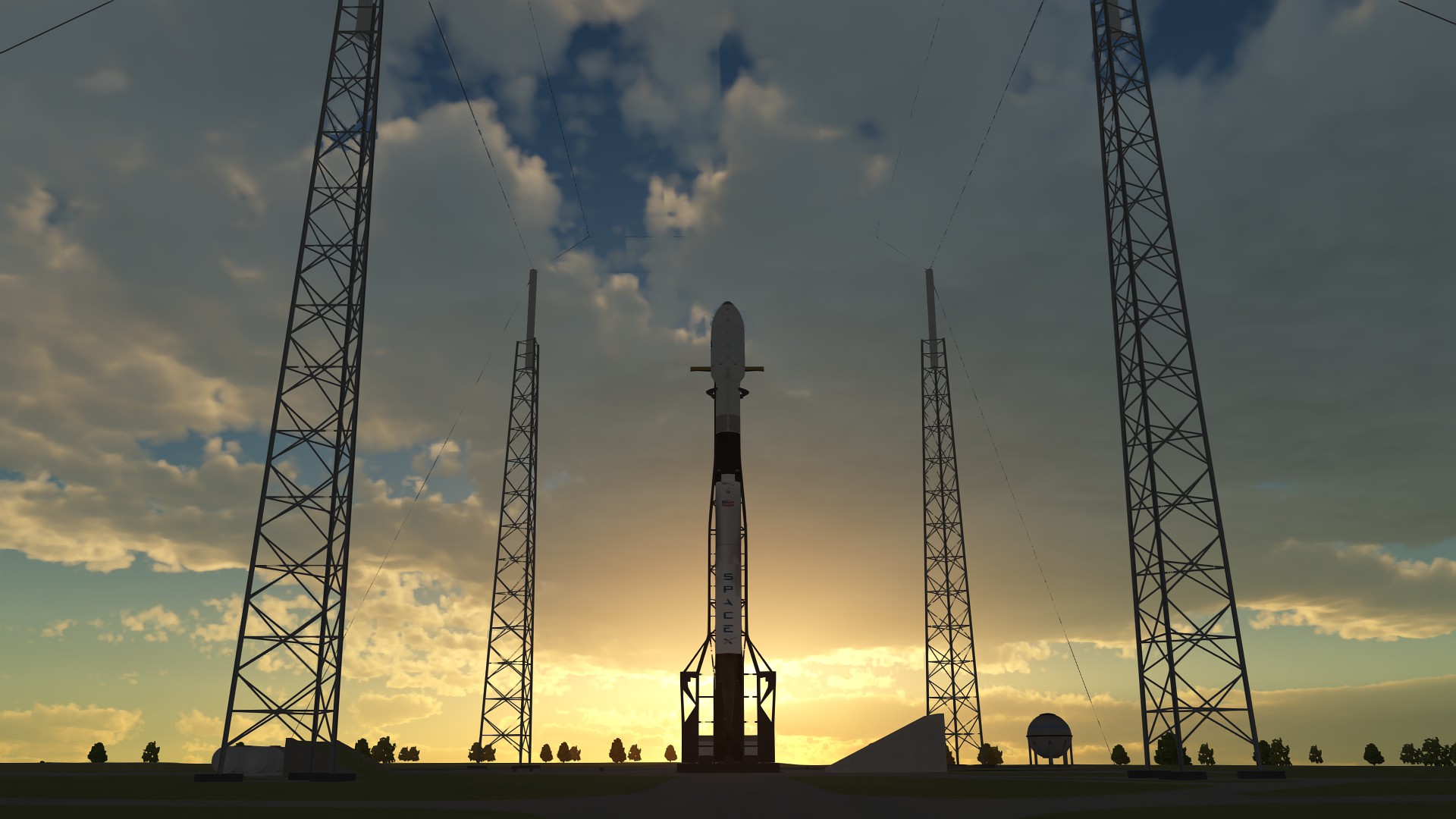 Falcon 9 en plataforma